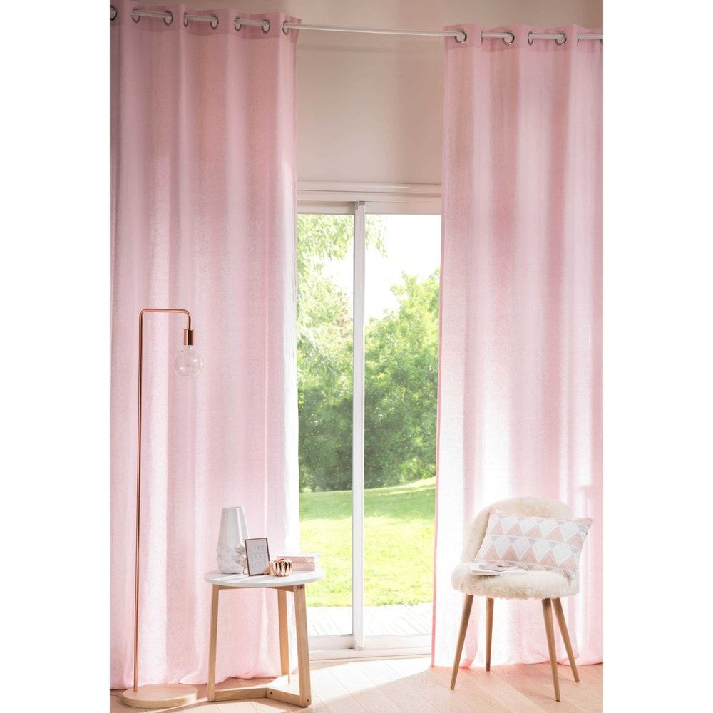 Rideau À Illets En Lin Lavé Vieux Rose 130X300Rideaux À à Maison Du Monde Rideaulin Rideau À Illets En Lin Lavé Vieux Rose 130X300Rideaux À à Maison Du Monde Rideaulin