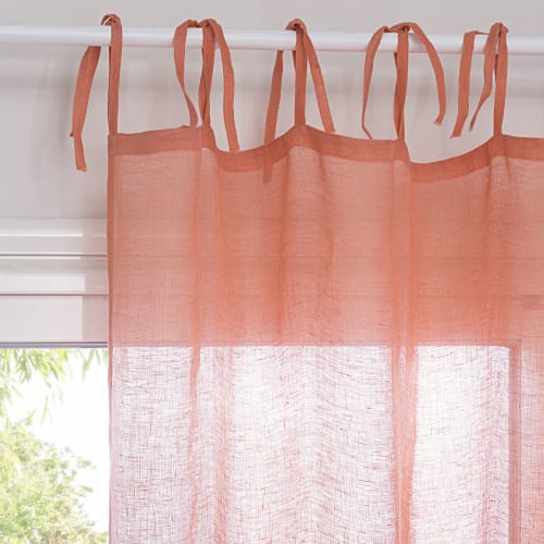 Rideau À Nouettes En Lin Corail À L'Unité 105X300 dedans Maison Du Monde Rideaulin Rideau À Nouettes En Lin Corail À L'Unité 105X300 dedans Maison Du Monde Rideaulin