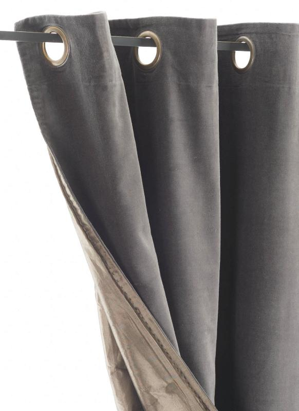 Rideau Occultant En Velours De Coton Anthracite Doublé tout Rideau En Velour Lyric Paon Rideau Occultant En Velours De Coton Anthracite Doublé tout Rideau En Velour Lyric Paon