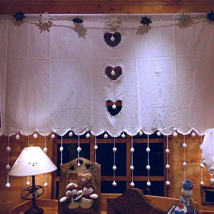 Rideau Pompons 3 Coeurs Vertical serapportantà Brise Bise Rideau Modele Montagne Rideau Pompons 3 Coeurs Vertical serapportantà Brise Bise Rideau Modele Montagne