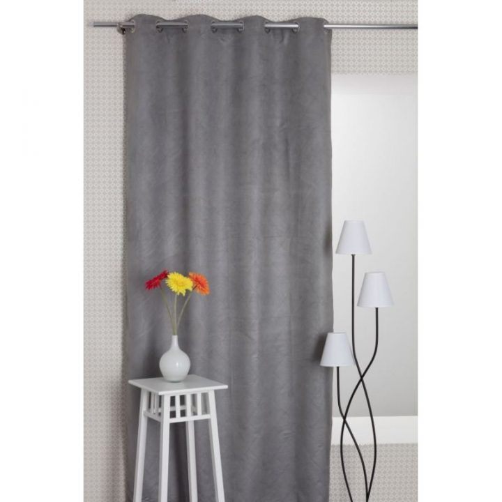 Rideau Tamisant 140 X 280 Cm À Oeillets Grande Hauteur avec Voilage Type Chalet