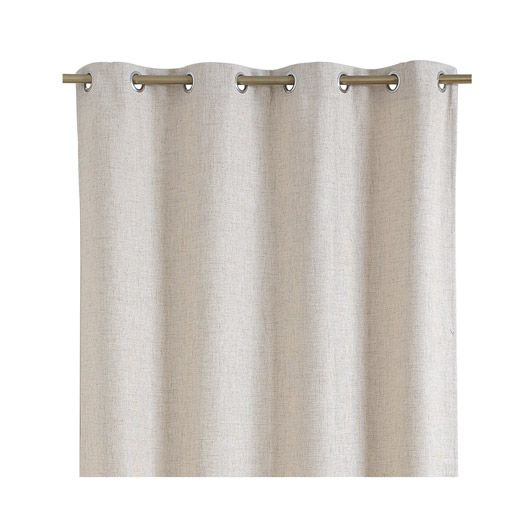 Rideau Tricot, Beige, 140 X 250 Cm | Rideaux Velour serapportantà Rideau Occultant Beige Castorama