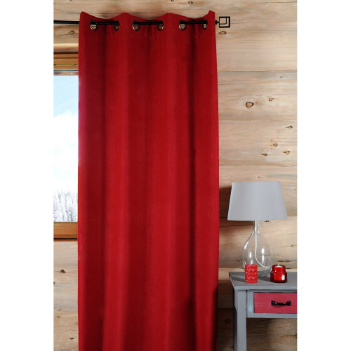 Rideau Uni Rouge 135 X 260 Cm Alaga | Grenier Alpin serapportantà Rideau Alaga Rideau Uni Rouge 135 X 260 Cm Alaga | Grenier Alpin serapportantà Rideau Alaga