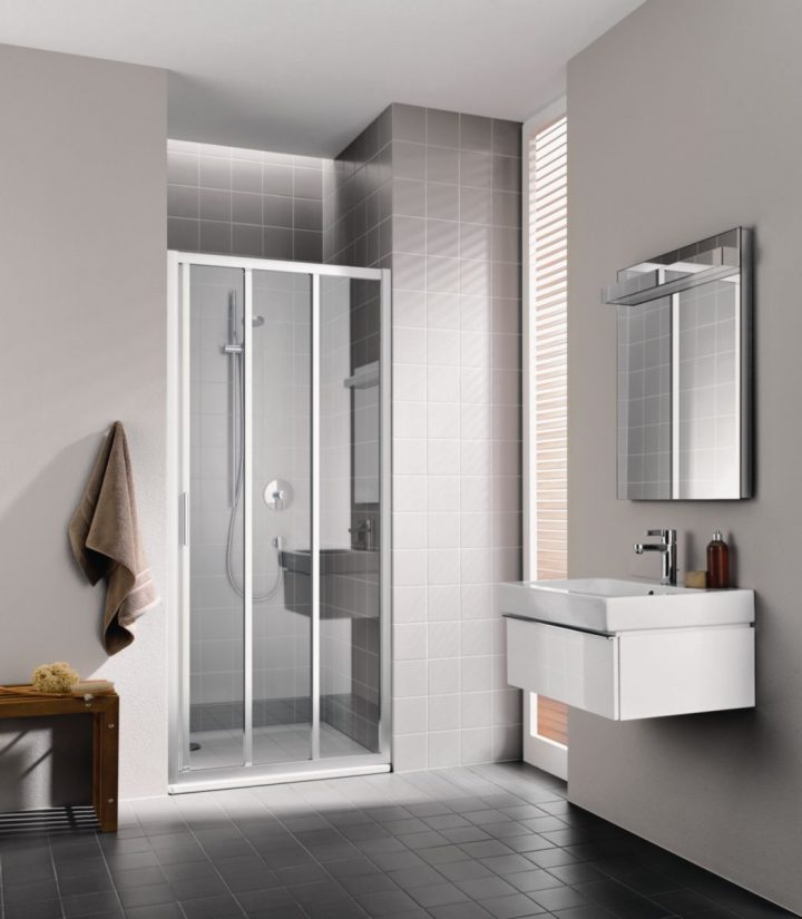 Roth – Porte De Douche Coulissante 3 Éléments Cada Xs G3 L dedans Porte De Douche De Type Accordeon