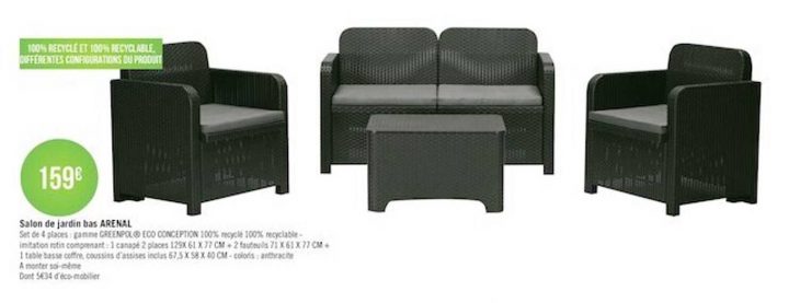 Salon De Jardin Arenal 4 Places Super U avec Salon De Jardin Enfant Super U