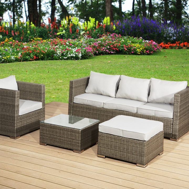 Salon De Jardin Résine Tressée 5 Places – Gris/Gris Clair dedans Salon De Jardin Sophia 12 Places Salon De Jardin Résine Tressée 5 Places – Gris/Gris Clair dedans Salon De Jardin Sophia 12 Places