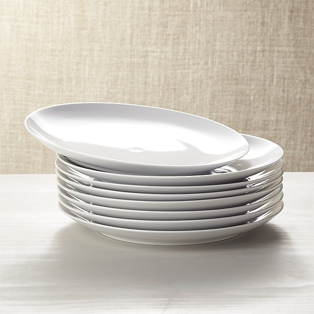 Set Of 8 Essential Dinner Plates | Crate And Barrel dedans Home Essential Tringles A Rideaux Plates
