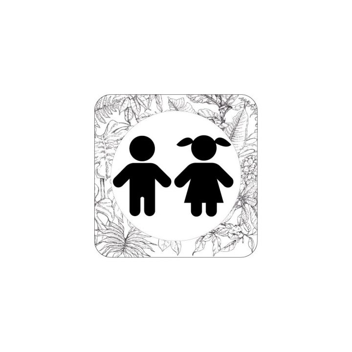 Signaletique Biz – Adhésif De Porte -Toilette Garçon pour Signaletique Toillettes Filles