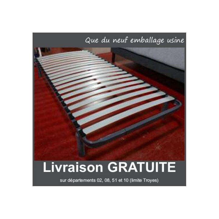Sommier 20 Lattes Cadre Acier encequiconcerne Kit Reparation De Fauteuil En Cuir Leroy Merlin