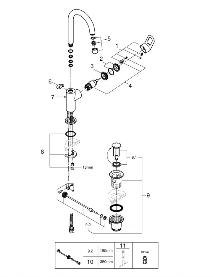 Start Loop Mitigeur Monocommande Lavabo Taille L | Grohe pour Clip De Sureté Grohe Start Loop Mitigeur Monocommande Lavabo Taille L | Grohe pour Clip De Sureté Grohe