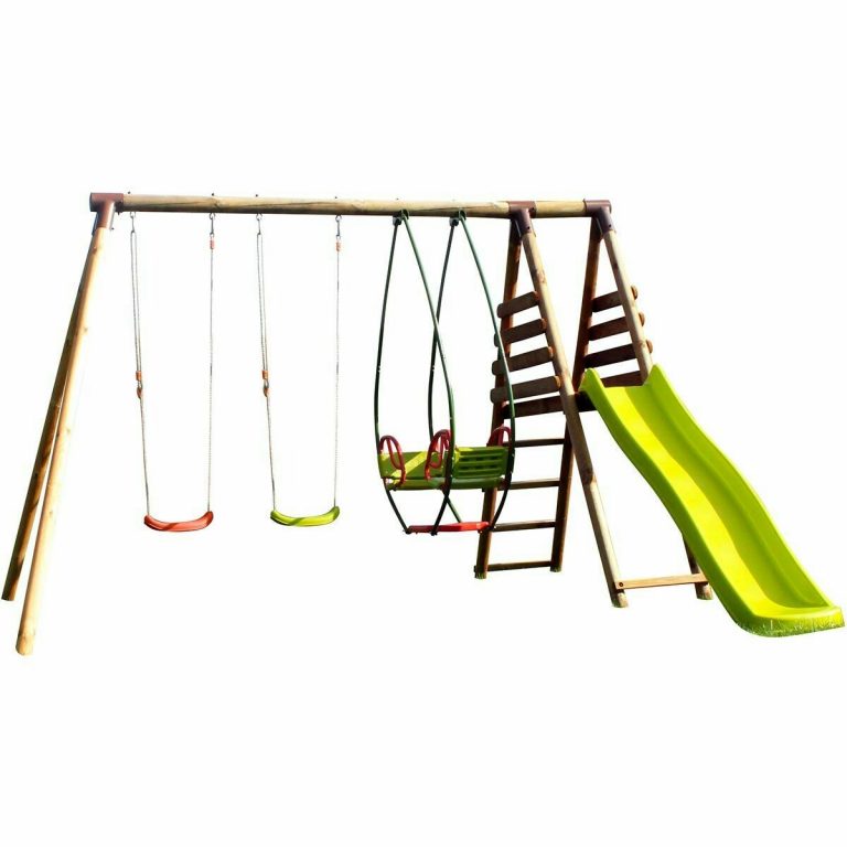 Balançoire Combinée En Bois 2 Places : Produits - Jouer intérieur