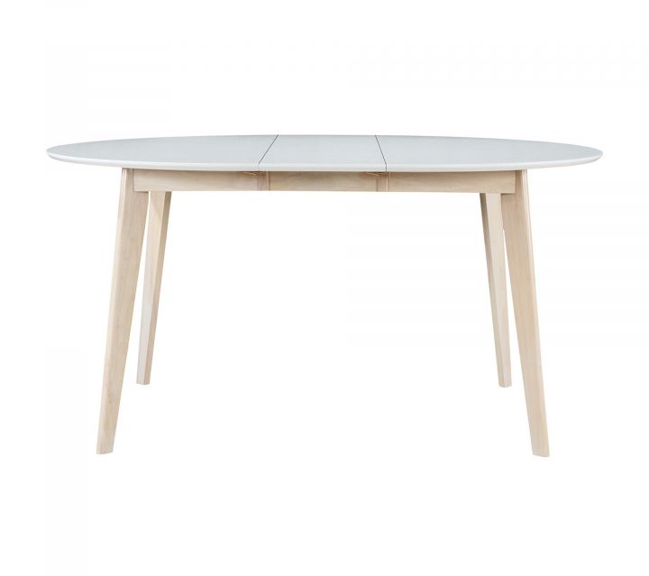 Table À Manger Design Ronde Extensible Blanc Et Bois L120 à Table Blanche Ronde Directoir Table À Manger Design Ronde Extensible Blanc Et Bois L120 à Table Blanche Ronde Directoir