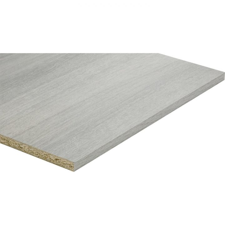 Tablette Mélaminé Imitation Chêne Grisé, L.250 X L.50 Cm X pour Champlat Pvc Anthracite