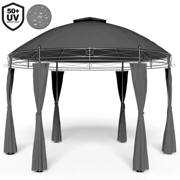 Toile Pour Tonnelle Ronde 3M50 – Find Gallery encequiconcerne Iloha Hesperide