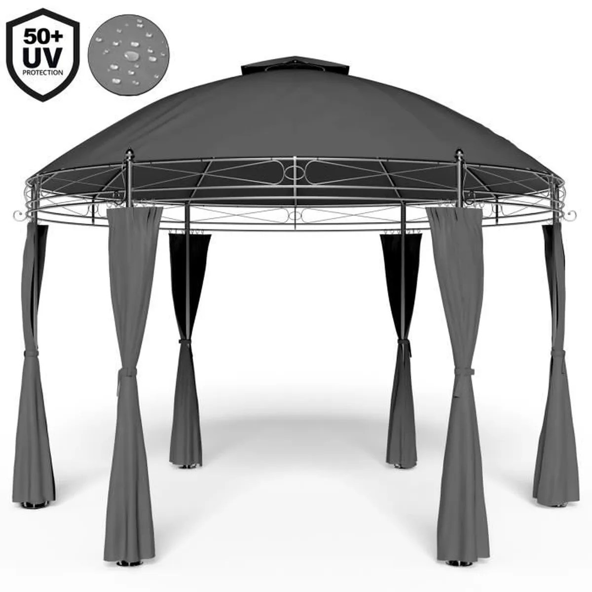 Toile Pour Tonnelle Ronde 3M50 - Find Gallery encequiconcerne Iloha Hesperide