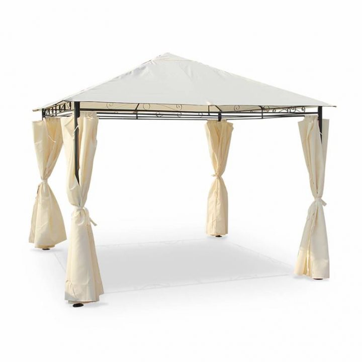 Tonnelle 3 X 3 M – Tolosa – Toile Écrue – Pergola Avec destiné Toile Pour Tonnelle Ammero D&#039;Ikea