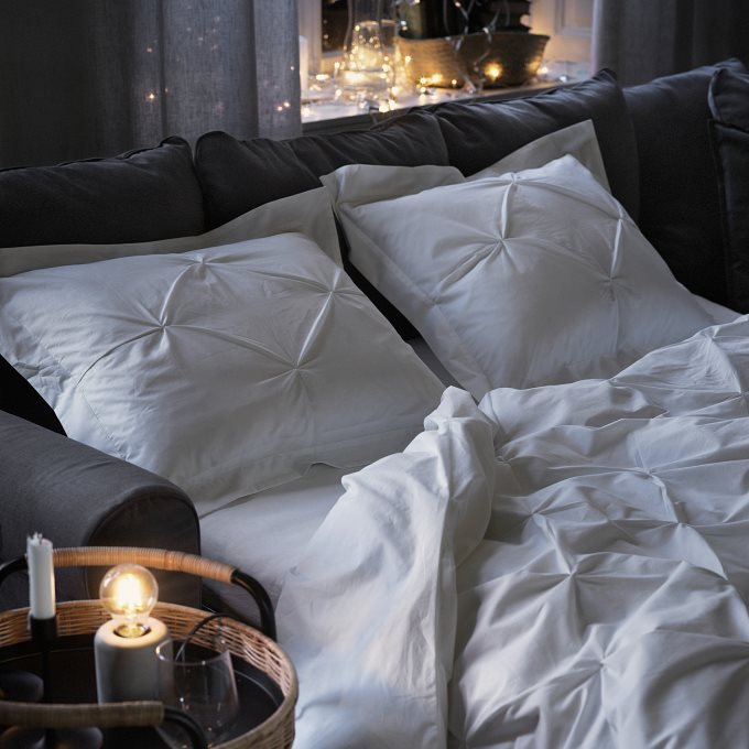 Trubbtag Quilt Cover And 2 Pillowcases, 240X220/50X60 Cm intérieur Ikea Lejongap Blanc Cyprus