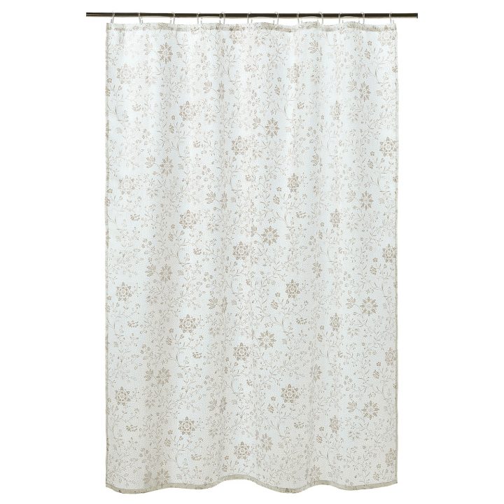 Tyckeln Rideau De Douche, Blanc/Beige Foncé, 180X200 Cm – Ikea dedans Rideau De De Ikea
