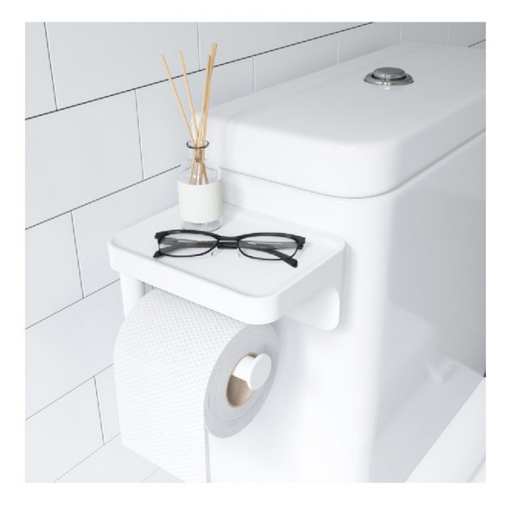 Umbra – Porte-Papier Toilette & Étagère À Ventouse Flex Blanc pour Ventouse Toilettes