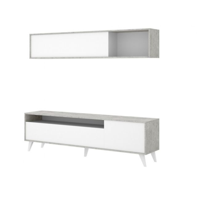 Vente-Unique – Mur Tv Albora – Avec Rangements – Coloris avec Ikea Lejongap Blanc Cyprus Vente-Unique – Mur Tv Albora – Avec Rangements – Coloris avec Ikea Lejongap Blanc Cyprus