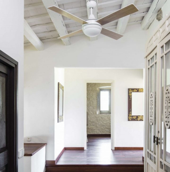 Ventilateur Icaria Moderne Blanc | Ventilateur Plafond encequiconcerne Ventillateur De Plafond Chambres Styles Industriel Canac