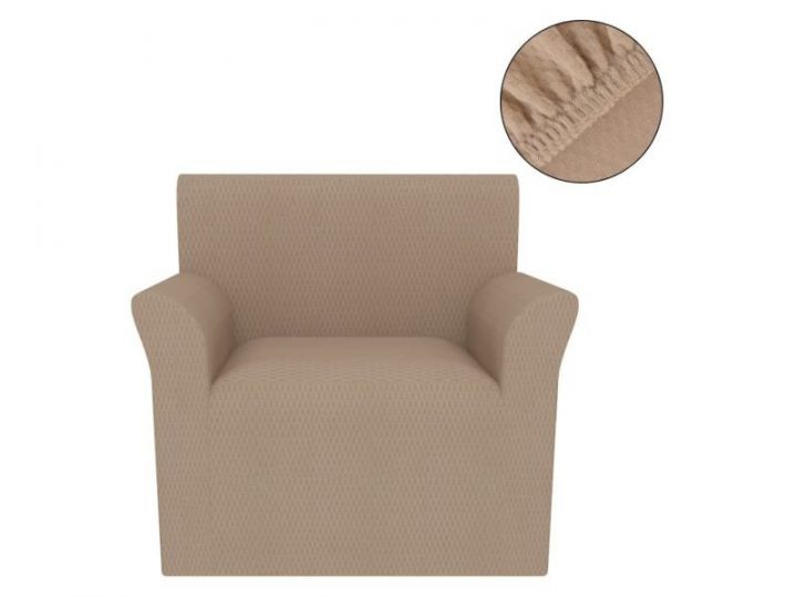 Vidaxl Housse Extensible De Fauteuil Beige Piqué 131946 encequiconcerne Housse Fauteuil Conforama
