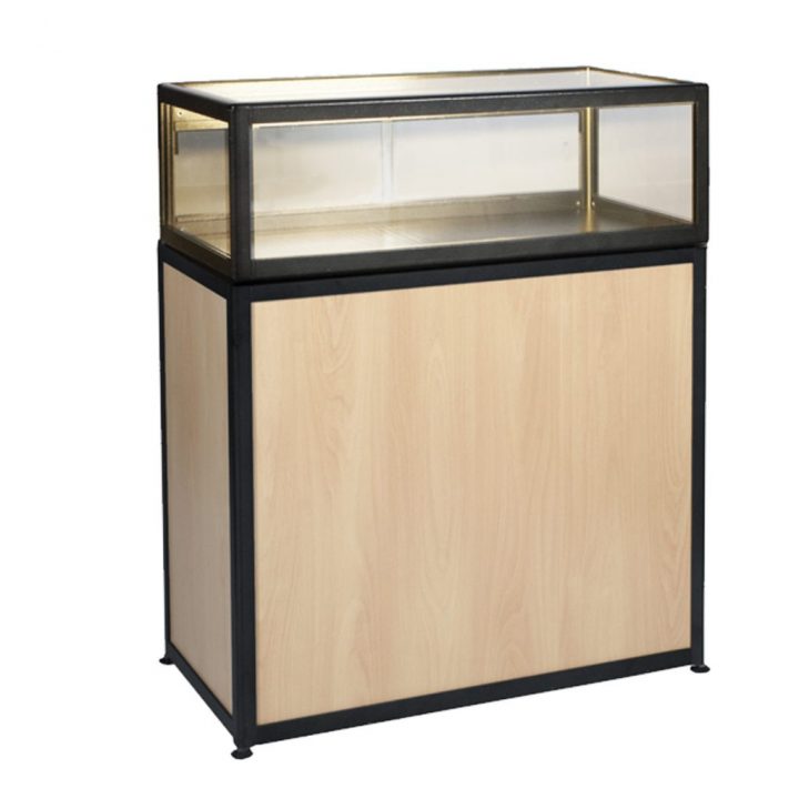 Vitrine Comptoir Meuble Bois/Alu Noir – Internation Moduling avec Distri Meubles Catalogue