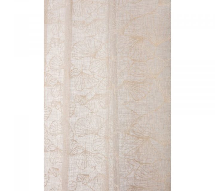 Voilage Grande Hauteur 140 X 280 Cm Effet Lin Brodé Motif concernant Voilage Beige Avec Feulle Voilage Grande Hauteur 140 X 280 Cm Effet Lin Brodé Motif concernant Voilage Beige Avec Feulle