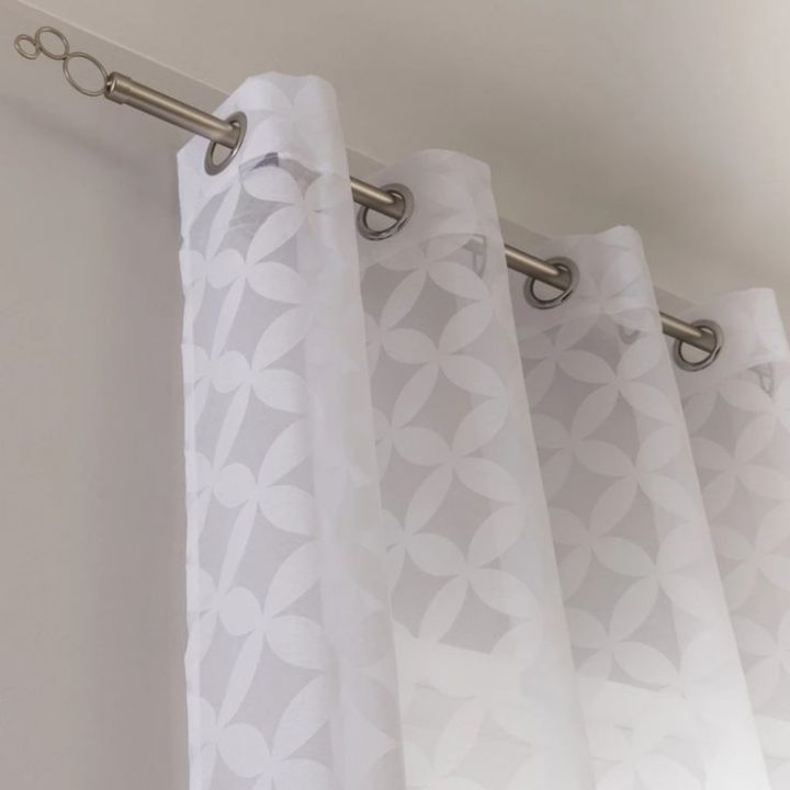 Voilage Tamisant, Alvéa, Blanc, L.140 X H.260 Cm Inspire destiné Leroy Merlin Rideaux
