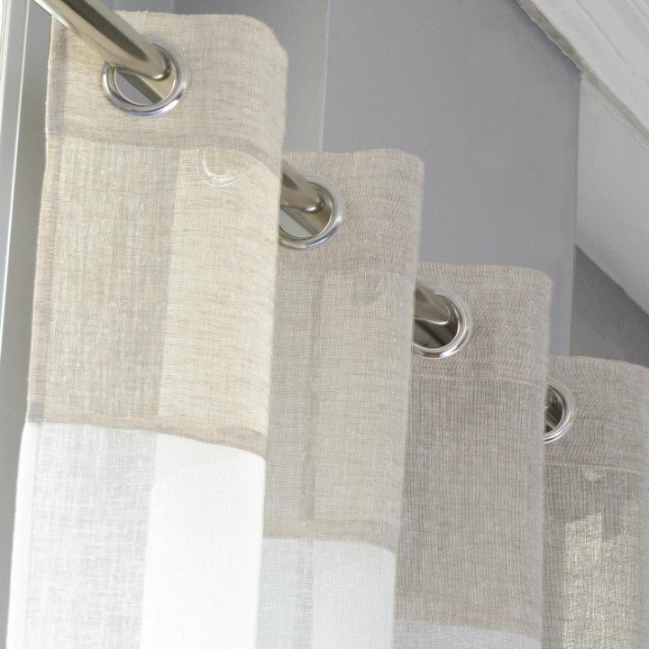 Voilage Tamisant, Tendance, Beige, L.140 X H.240 Cm encequiconcerne Leroy Merlin Voilage