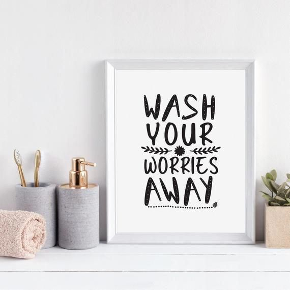 Wash Your Worries Away Funny Bathroom Poster Decor, Humor concernant Poster Toilette Humour Wash Your Worries Away Funny Bathroom Poster Decor, Humor concernant Poster Toilette Humour