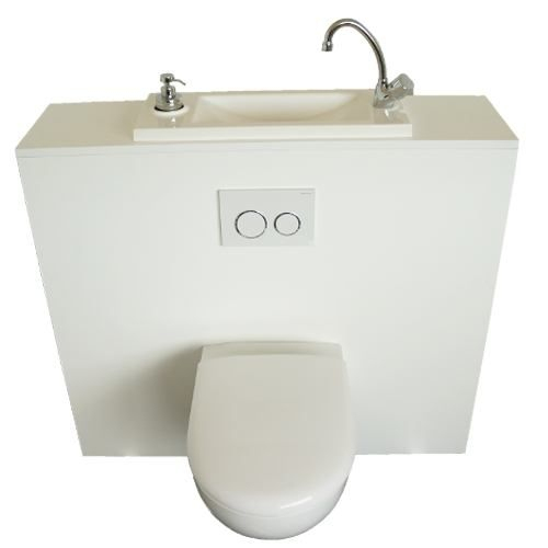 Wici Bati Wc Suspendu Avec Lave-Mains Sur Base Geberit destiné Toilette Avec Lavabo Integre