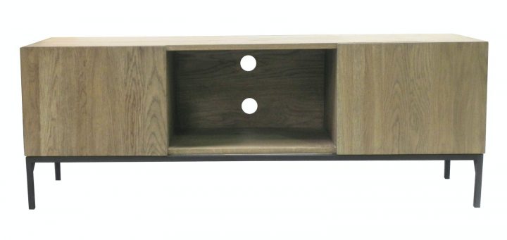 meuble tv chene metal