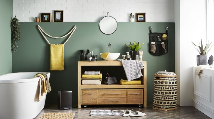 meuble salle de bain vert d eau