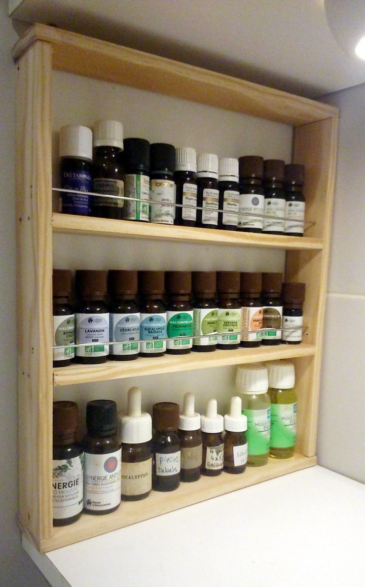 meuble de rangement pour huiles essentielles