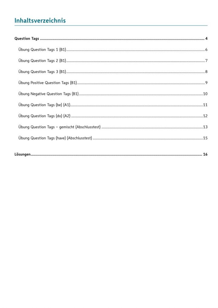 question tags übungen mit lösungen question tags übungen mit lösungen