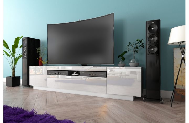 meuble tv blanc laqué 200 cm meuble tv blanc laqué 200 cm