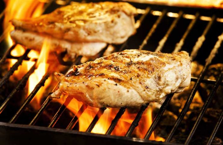 hähnchenkeulen grillen wie lange