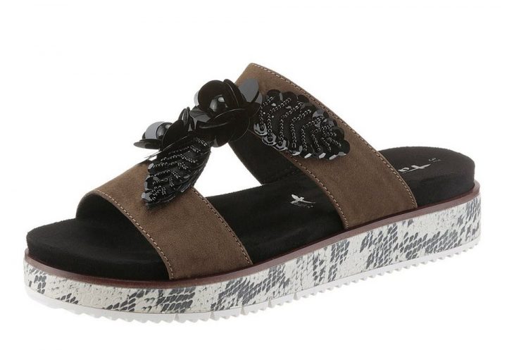 tamaris pantolette mit breiter bandage tamaris pantolette mit breiter bandage