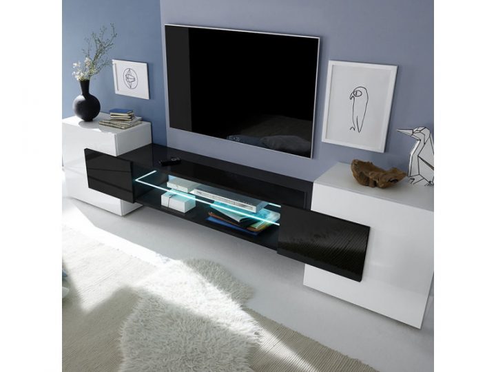 meuble tv noir et blanc laqué conforama meuble tv noir et blanc laqué conforama