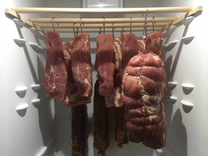 schinken durchbrennen und trocknen