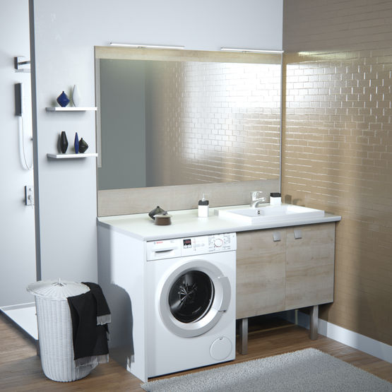 meuble vasque lave linge