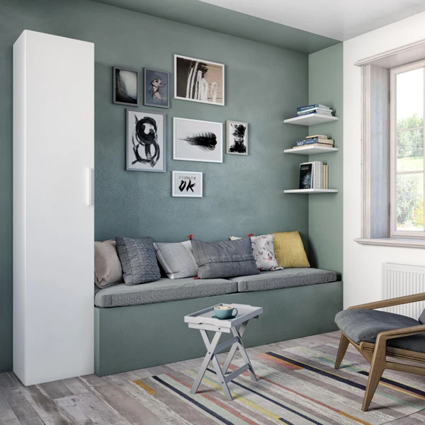 Armoire Blanc Spaceo Home H.200 X L.40 X P.30 Cm | Leroy Merlin destiné Armoire Chambre Leroy Merlin Armoire Blanc Spaceo Home H.200 X L.40 X P.30 Cm | Leroy Merlin destiné Armoire Chambre Leroy Merlin