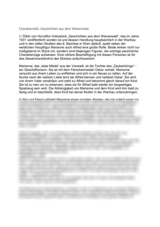 geschichten aus dem wienerwald charakterisierung geschichten aus dem wienerwald charakterisierung