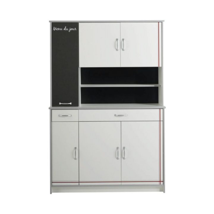 Buffet & Vaisselier Moderne Gris En Panneaux De Particules Mélaminés De concernant Meuble Cuisine 15 Cm De Large