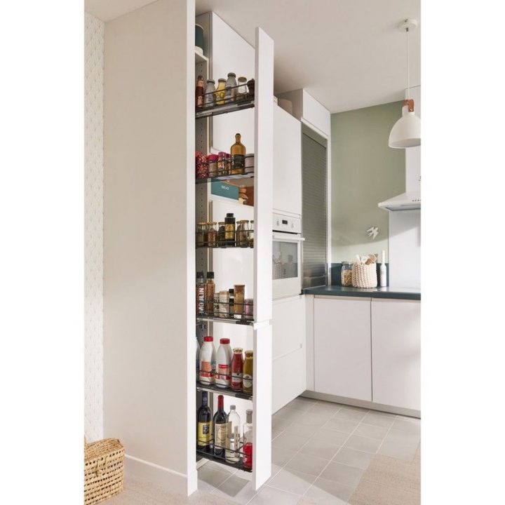 Caisson De Cuisine Colonne Delinia Id H.214.4 X L.15 X P.58 Cm | Leroy encequiconcerne Meuble Cuisine 15 Cm De Large