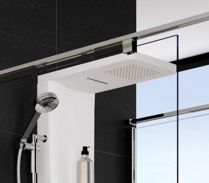 Colonne De Douche Dress Plus Mitigeur Thermostatique Blanc Brillant concernant Modulacolor Mitigeur De Douche