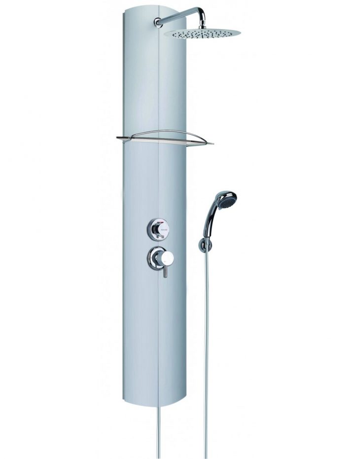 Colonne De Douche Équipée Totmy Alu | Valentin encequiconcerne Modulacolor Mitigeur De Douche