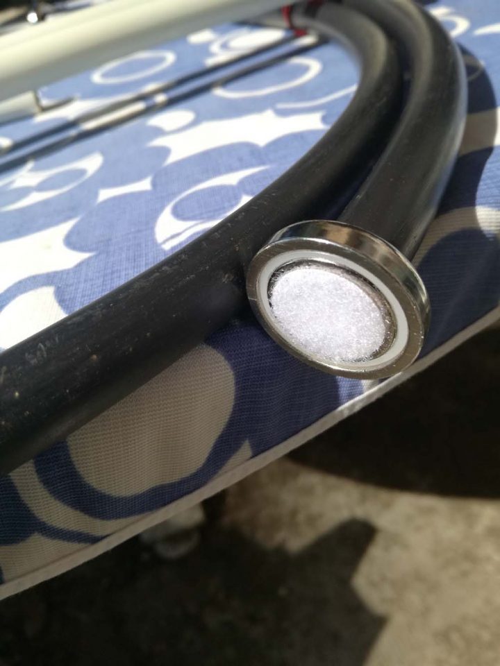 Douche Exterieur – Les Fourgonautes destiné Rideau Douche Accordeon Pour Roulotte