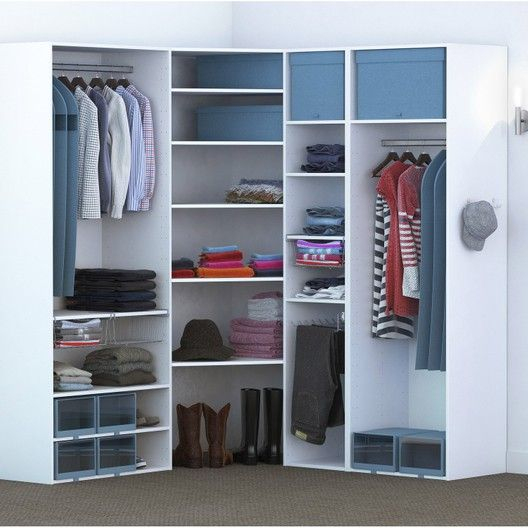 Dressing Spaceo Home, Blanc | Idée Dressing, Dressing Angle, Faire Un intérieur Dressing Blanc Leroy Merlin